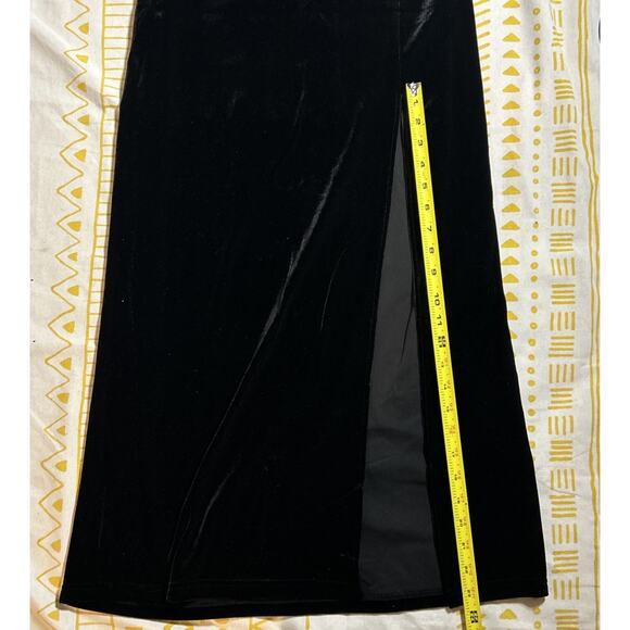 Vintage Y2K Black Velvet Express World Brand Skirt Women's S Goth Grunge Witchy - Picture 7 of 7